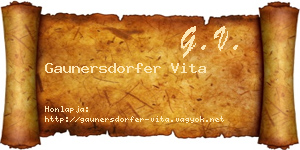 Gaunersdorfer Vita névjegykártya